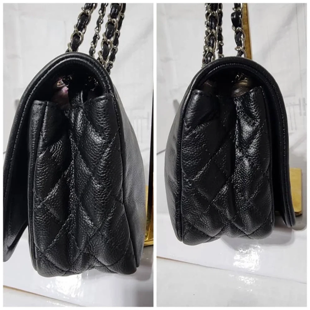 Authentic CHANEL Caviar Large Timeless CC Flap Shoulder Bag Black - Picture 9 of 16
